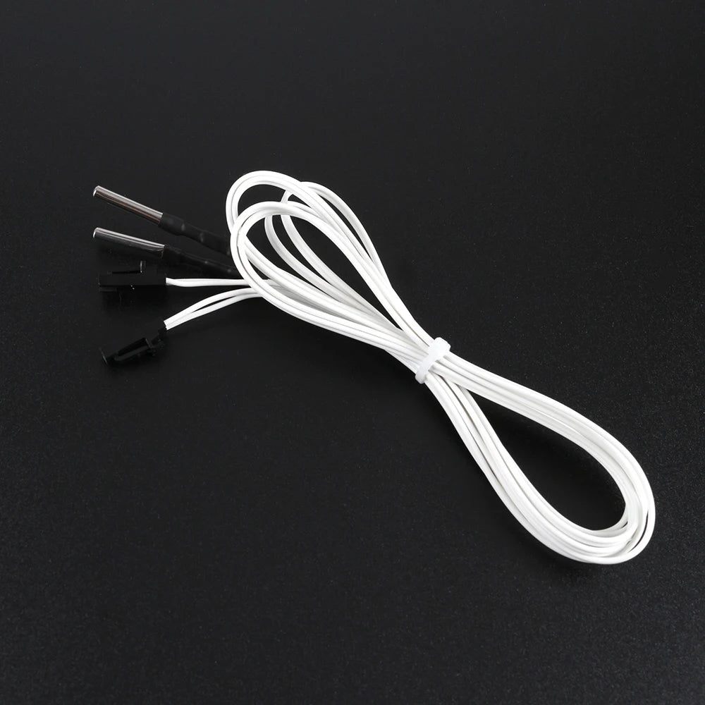 2pcs 3D Printer Parts HT-NTC100K Thermistor Temperature Sensor L 1M For 350 Degrees For Prusa i3 MK2S/MK3/MK3S Hotend Extruder