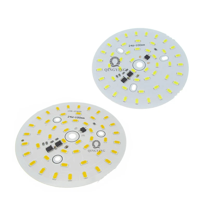 10pcs AC 220V LED PCB SMD5730 3W 5W 7W 10W 12W 15W 18W 24W Integrated IC Driver White/Warm White Light Source for LED Bulb