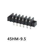 10pcs Barrier Terminal Block 45R 45RM 9.5mm Pitch IEC:750V32A,UL: 300V20A 22-12AWG,Vertical/ RA,wT W/O mounting tab optional.