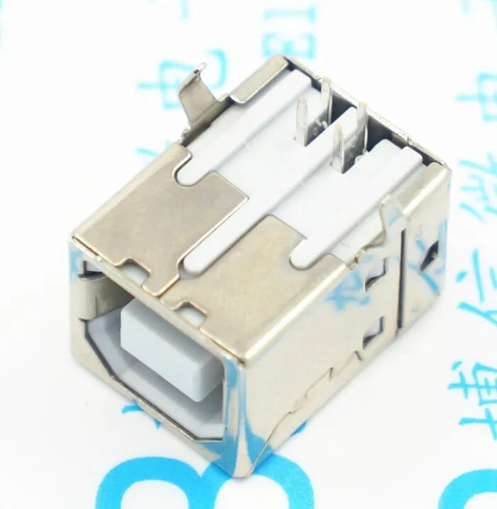 50pcs Printer USB Interface BF90 Degree Type B USB Data Interface D Type Mouth USB Socket Shell Plating Is Not Easy to Rust
