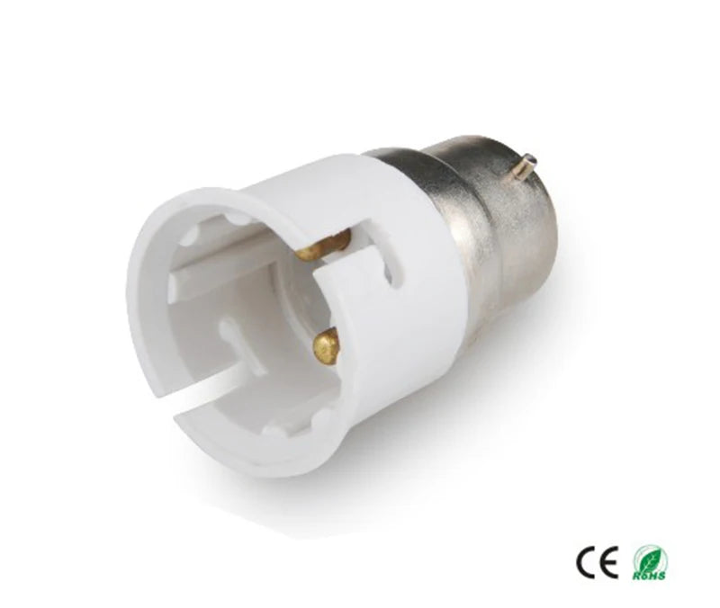 2pcs B22 To B22 CFL LED Bayonet Light Socket Adapter Extender B22-B22 Lamp Holder Converter