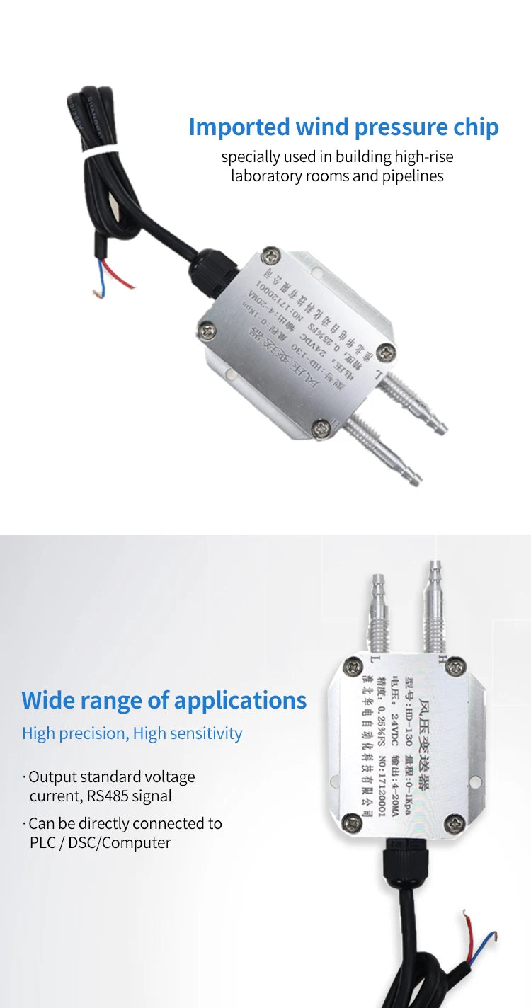 0-100Kpa Differential Pressure Sensor China Intelligent Absolute Gauge Pressure Transmitter