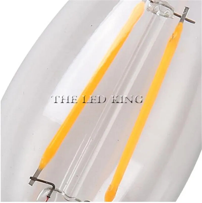 E14 LED Filament C35 Lamp C35L Dimmable Glass Candle Bulb 220V 4W 8W 12W Replace 20W 40W 60W Halogen Light Chandeliers