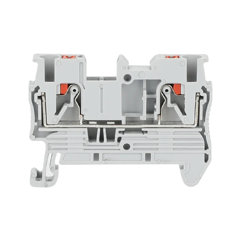 100pcs Type Fast Wiring Arrangement Connector PT2.5 Din Rail Combined Push In Spring Screwless Terminal Block