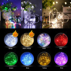 LED Battery Operated Fairy Lights 2M 20 Bulbs Christmas Mariage Party Wedding Decorations Timer Copper Wire Fairy String Lights