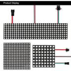 WS2812B RGB LED Panel Screen 8x8 16x16 8x32 256 Pixels Digital Flexible Programmed Individually Addressable Full Color DC5V