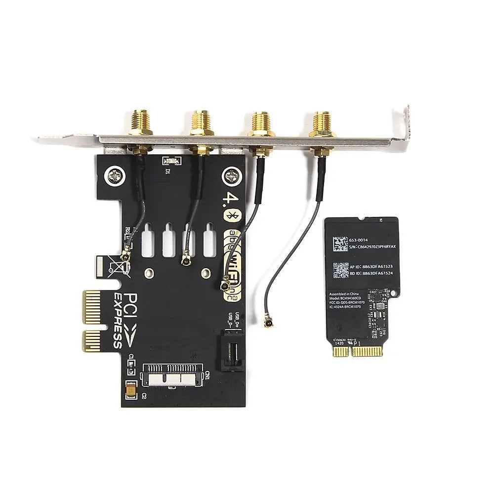 4Antennas 802.11AC Wifi BCM94360CD Wireless Network Card with Bluetooth 4.0 For OS X Yosemite 10.10