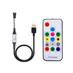 WS2812B USB LED Strip RGB Addressable Pixel Tape 14Keys Remote Controller For TV Back Under Cabinet Lamp DC5V 1m/2m/3m/4m/5m