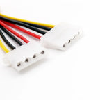 10pcs IDE 4 Pin Molex Female to 4 Pin Female Power Extension Connector Cable IDE 4 Pin Female to Female Cable 30cm