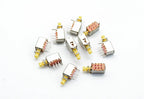 5pcs  Right Angle PCB Latching Push Button Switch DPDT Double Pole 6 Pin self-locking key power switches red blue yellow A03/04