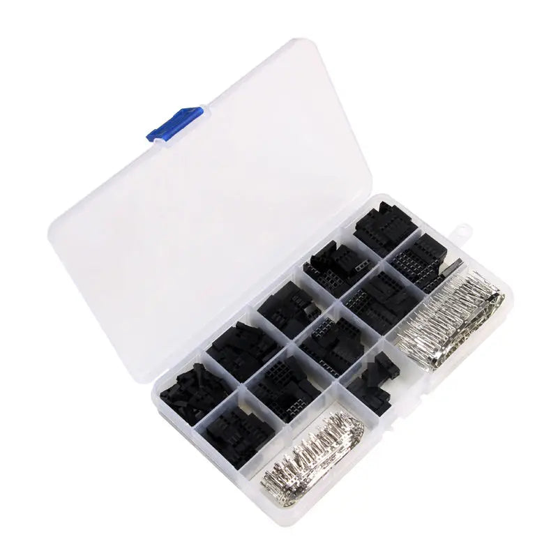 620pcs Dupont Wire Jumper Pin Header Connector Housing M/F Crimp Pins 18-26AWG Durable Electronic Components