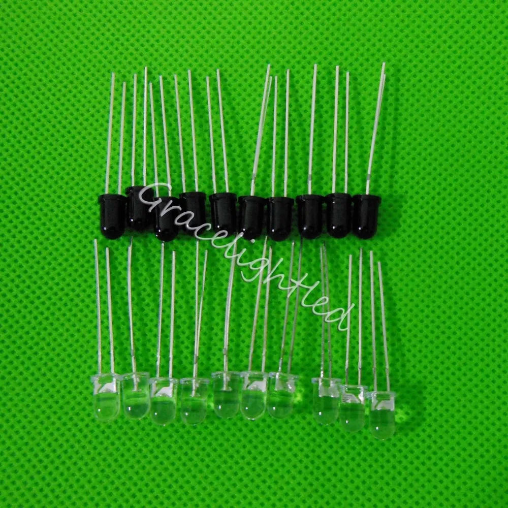 10-1000pcs 5mm 850nm IR LED Assorted Infrared Emitter And IR Receiver Diodes LED Diode LED Lamp