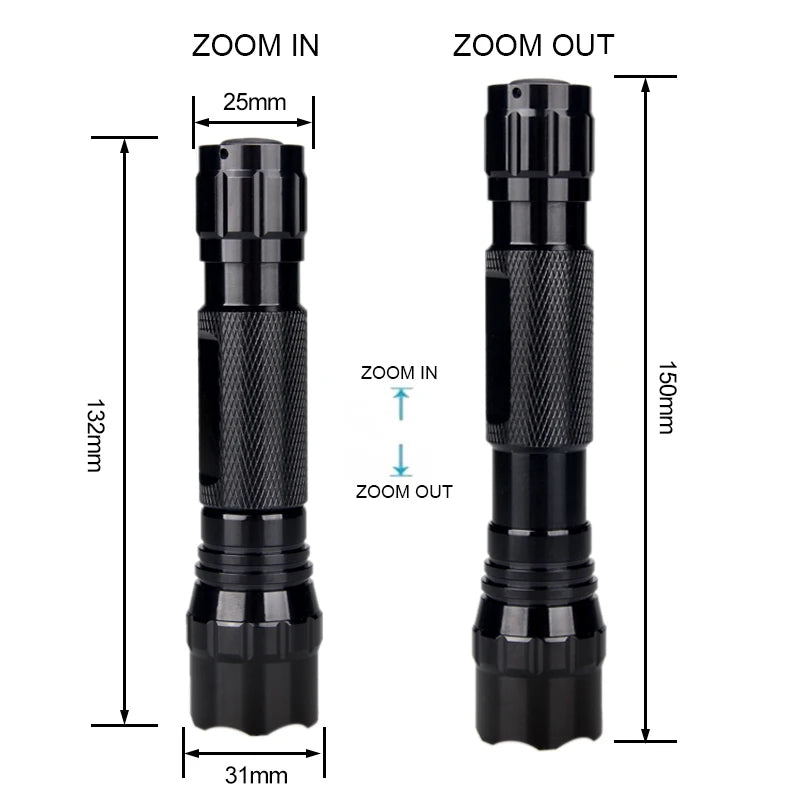 Infrared Night Vision Flashlight Zoomable LED IR-940nm Torch used with Night Vision Device 18650 Battery+Charge+Remote Switch