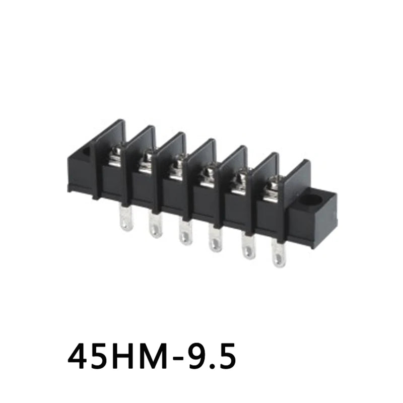 10pcs Barrier Terminal Block 45R 45RM 9.5mm Pitch IEC:750V32A,UL: 300V20A 22-12AWG,Vertical/ RA,wT W/O mounting tab optional.