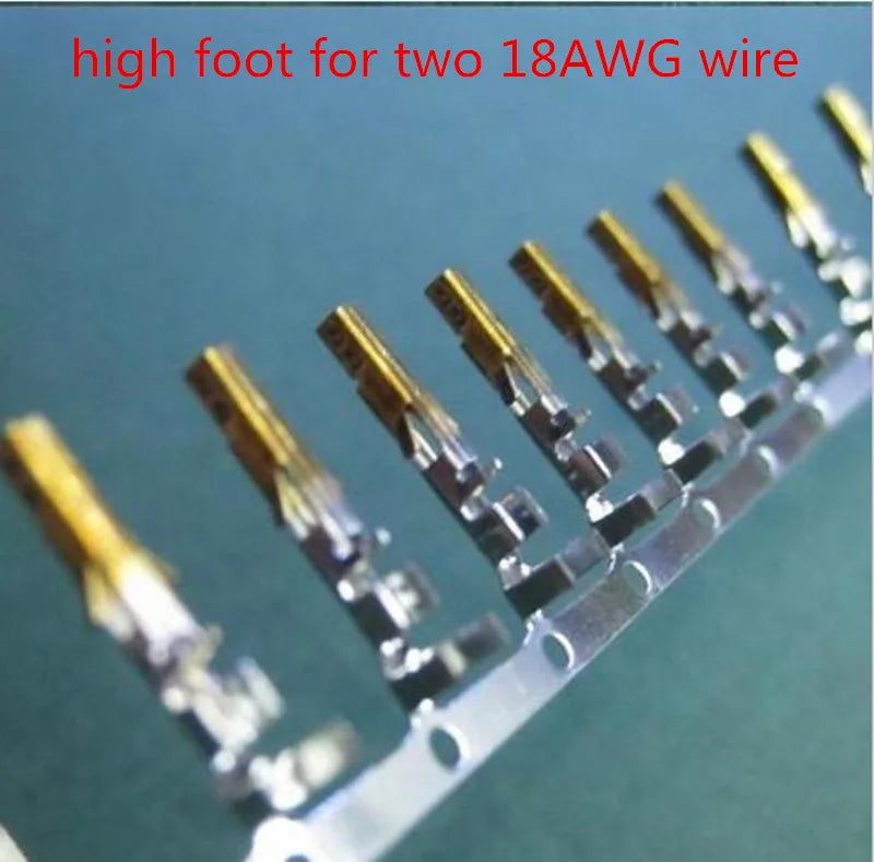 300PCS/1LOT 4.2mm 5557 Computer Connector Terminals Female Needle for 6P 8P 24P Male Shell /Half Gold-plated High Foot/Low Foot