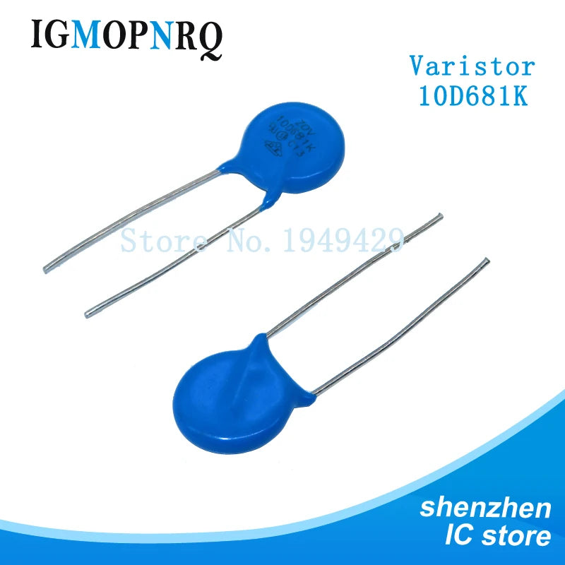 50PCS Piezoresistor  Varistor Series 7D 10D 14D 7D680K 7D220K 10D101K 10D681K 14D471K 14D561K 7D431K 10D621K 10D561K Resistor