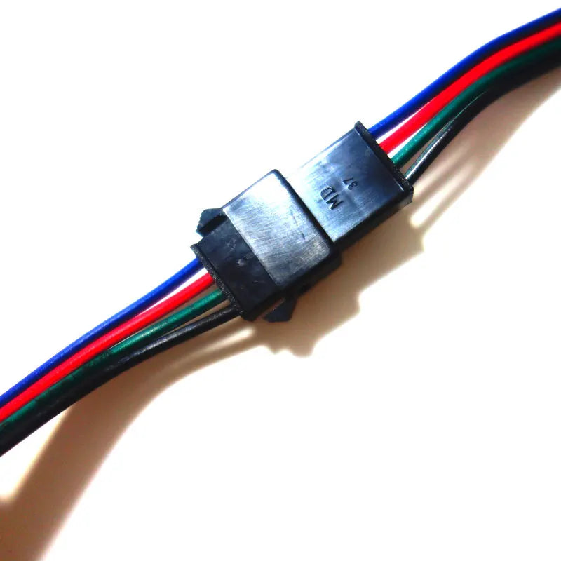 100CM 200CM 500CM 3Pin 4Pin Extension Cable 22AWG JST SM Plug Male to Female Wire Connector Cable