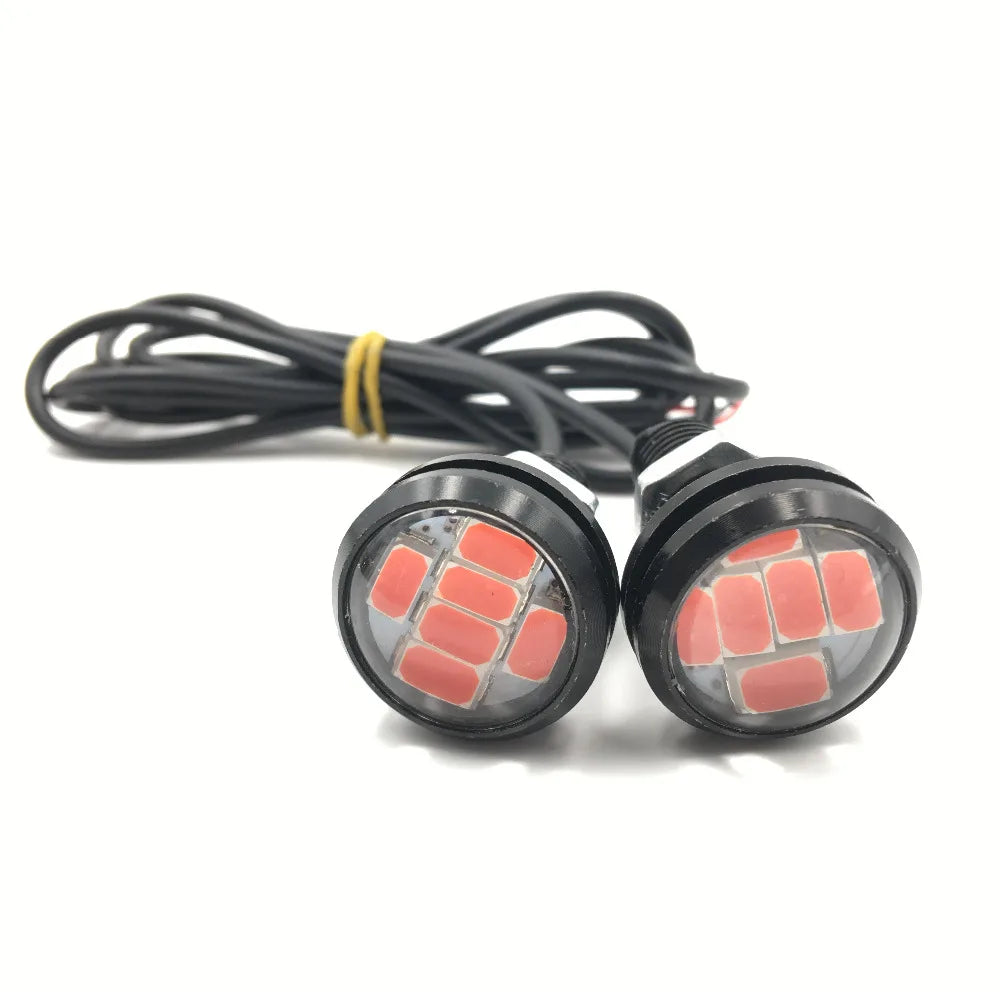 2x 23mm 5730 6 LED Eagle Eye LED DRL Daytime Running Lamp for Cars Backup Reversing Parking Signal 5630 LED Lamp Day Light 12V
