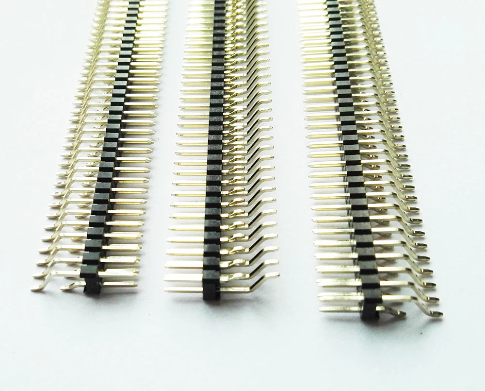 10Pcs 2.54mm Single/Double1X40P 2*40Pin Gold Rohs Cuttable Horizontal Right Angle SMT SMD PCB Male Pin Header Connector