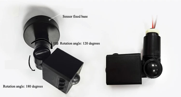 180 Degree 220V Outdoor Waterproof Microwave Radar Motion Sensor Detector Wall Light Switch Home Security Safety 12M