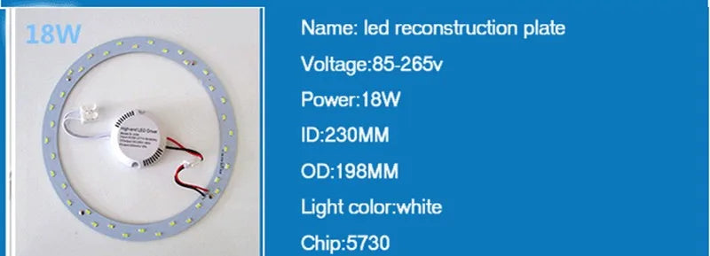 Ceiling Light LED Panel  6W 12W 15W 18W 24W 36W 80W 100W Circle Ring Light 220V SMD 5730 Round Ring LED Retrofit Board Light