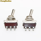 ChengHaoRan 1pcs KN32 Toggle Switch and Rocker Switch ON-ON 6 Pin 2 Way DPDT 5A AC 250V
