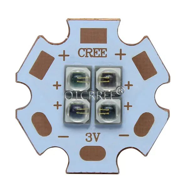 10W-12W EverLight 3535 4Chips 4-LEDs 3V6V12V Infrared IR 850nm 940nm 730nm High Power LED Emitter Diode with 20mm Copper PCB