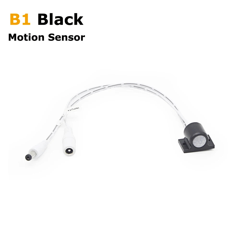 12V Movement Sensor Touch Switch 12 Volt LED PIR Infrared Automatic Motion Sensor Light Switch for DC 12V LED Strip Light NO OFF