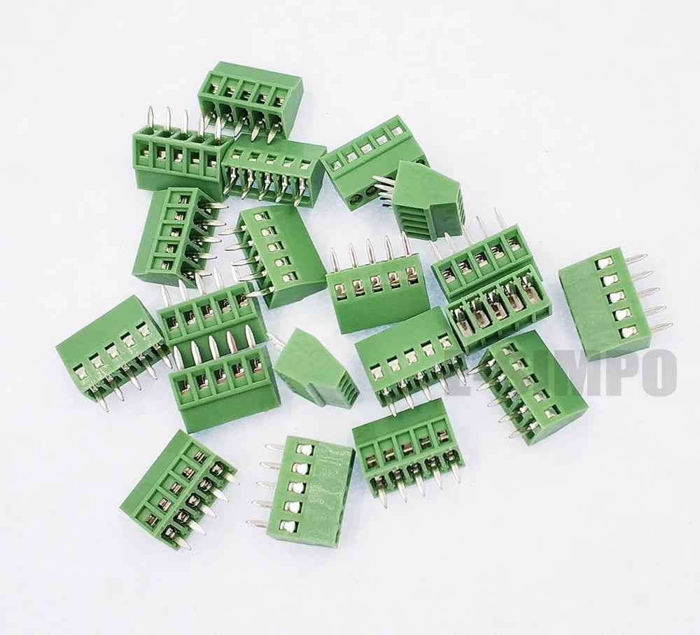 50pcs 2.54mm Terminal Block, 0.1" 2P 3P 4P 5P 6P 7P 8P 9P 10P 12P 14P 16P Rohs Brass PCB Screw Mount Wire Terminal Connector
