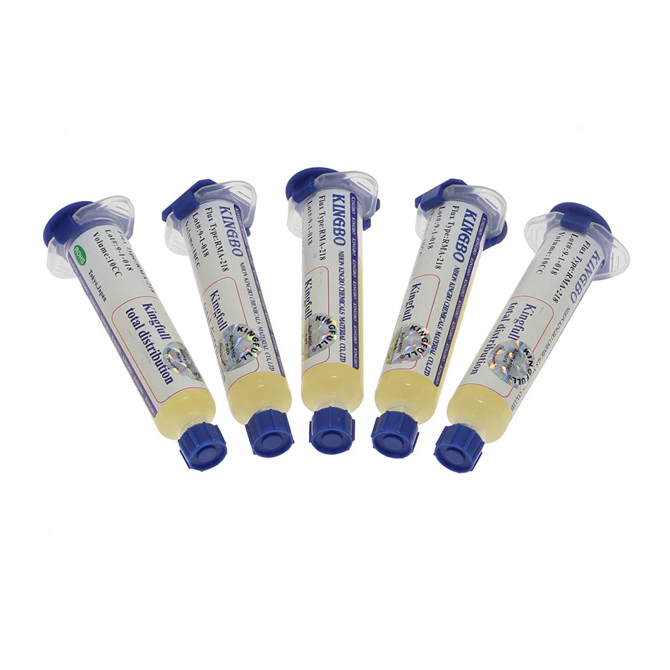 KINGBO RMA-218 10cc Solder Flux Soldering Iron Welding Flux Consumer Electronics Repair Solder Paste For Phone LED BGA SMD PGA