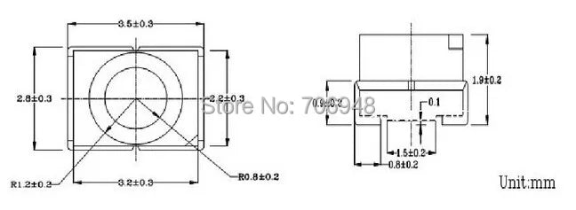 50pcs/lot light dependent resistor LDR smd 3528 photoresistor