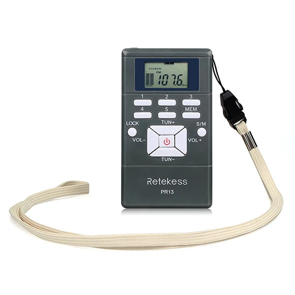 Retekess FT11 0.3W Wireless FM Broadcast Transmitter MP3 Portable for Church Car Meeting Support TF Card AUX Input