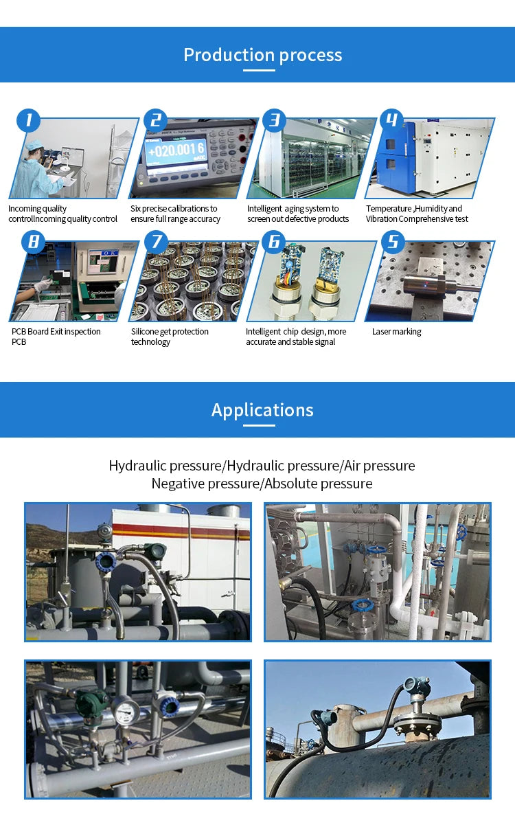 liquid diesel fuel tank level differential pressure sensor digital display pressure transmitter 4-20ma