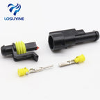 5kits Flame retardancy 1P auto connector waterproof automotive Wire Connector Plug 1 Pins Electrical Car Motorcycle HID