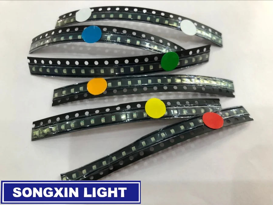 60pcs Flashing Blink LED Diode 0805 SMD Blinking Flash Diodo SMD 0805 Mixed 10pcs each Red Jade-Green Blue White Yellow Orange