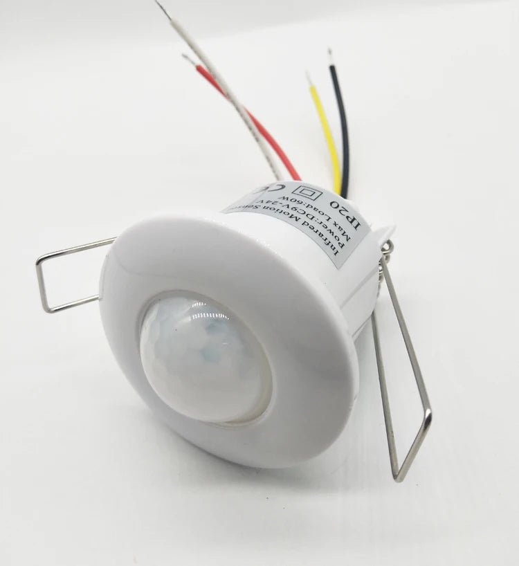 Intelligent Silent Dry Contact 12V-24V Ceiling Mini Embedded Infrared Human Body Motion Sensor Switch Reed Switch Signal
