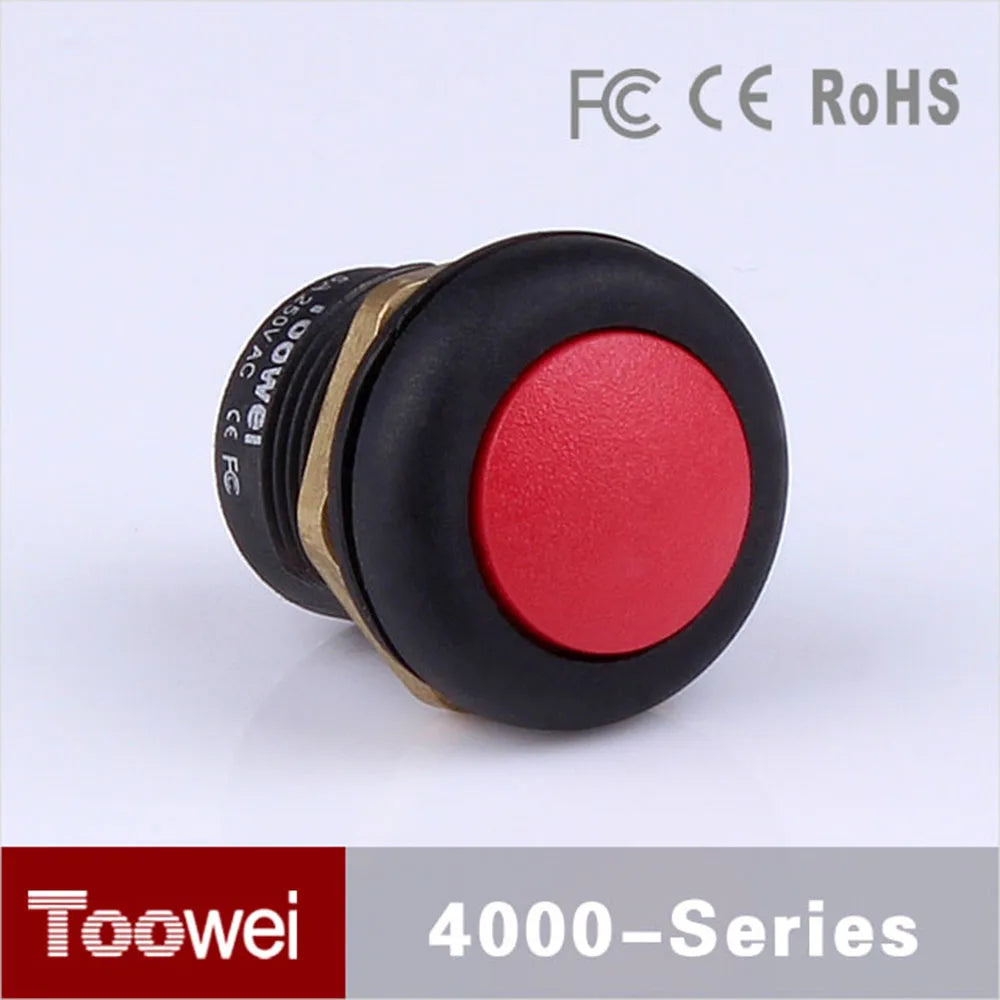 Latching Self-Locking IP67 Waterproof 12mm Electrical Metal Button Switch 12mm