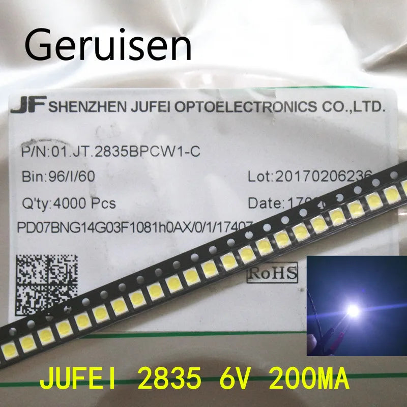 LED  Backlight 1210 3528 2835 1W 6V 96LM Cool white LCD Backlight for TV TV Application 01.JT.2835BPWS2-C 500PCS