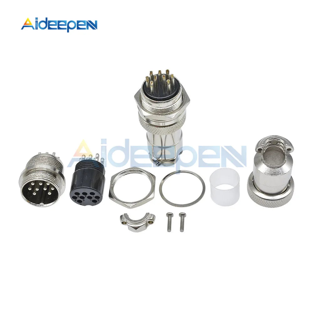1set GX20 Aviation Connector Male Plug Female Socket Circular Connector 2/3/4/5/6/7/8/9/10/12/14/15 Pin Wire Panel Connector