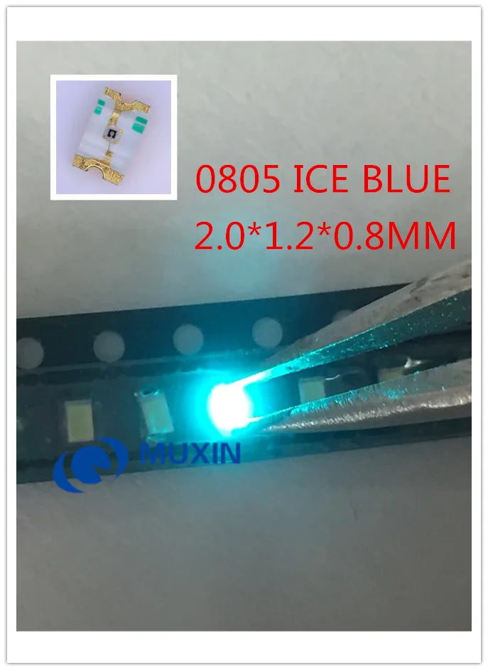 0805 Ice Blue 2012 Light 100PCS Blue Clear Ultra Bright SMD LED Indication 2.0*1.2*0.8mm 0805 clear blue led diode