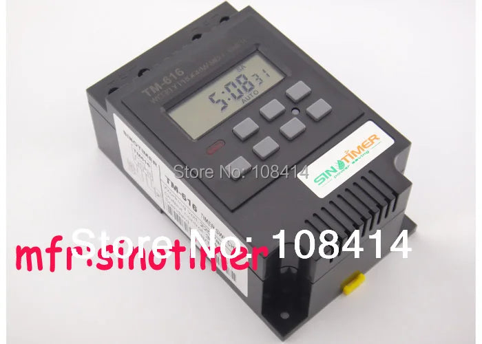 SINOTIMER 30AMP Control Load 7 Days Programmable Digital TIME SWITCH Relay Timer Control 220V Din Rail Mount
