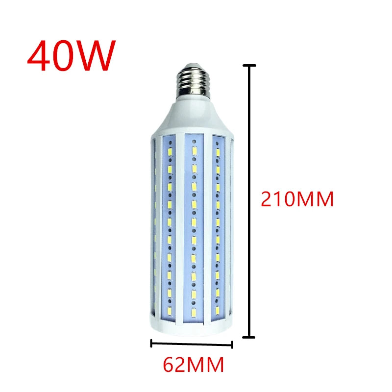 LED Bulb Lamp E14 B22 E27 E26 E39 E40 5730 Corn Spot Light 25W 30W 40W 50W 60W 80W 100W Lampada 110V 220V Cold Warm White Lights