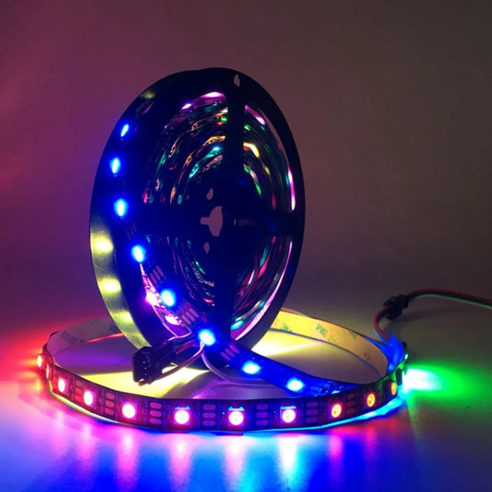 WS2812B USB LED Strip RGB Addressable Pixel Tape 14Keys Remote Controller For TV Back Under Cabinet Lamp DC5V 1m/2m/3m/4m/5m