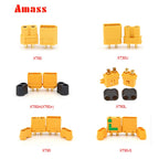 20pcs AMASS XT60 XT-60 XT 60 XT60H XT60L XT30U XT90 XT90-S Anti-spark with Sheath House Connectors Male Female For Lipo Battery