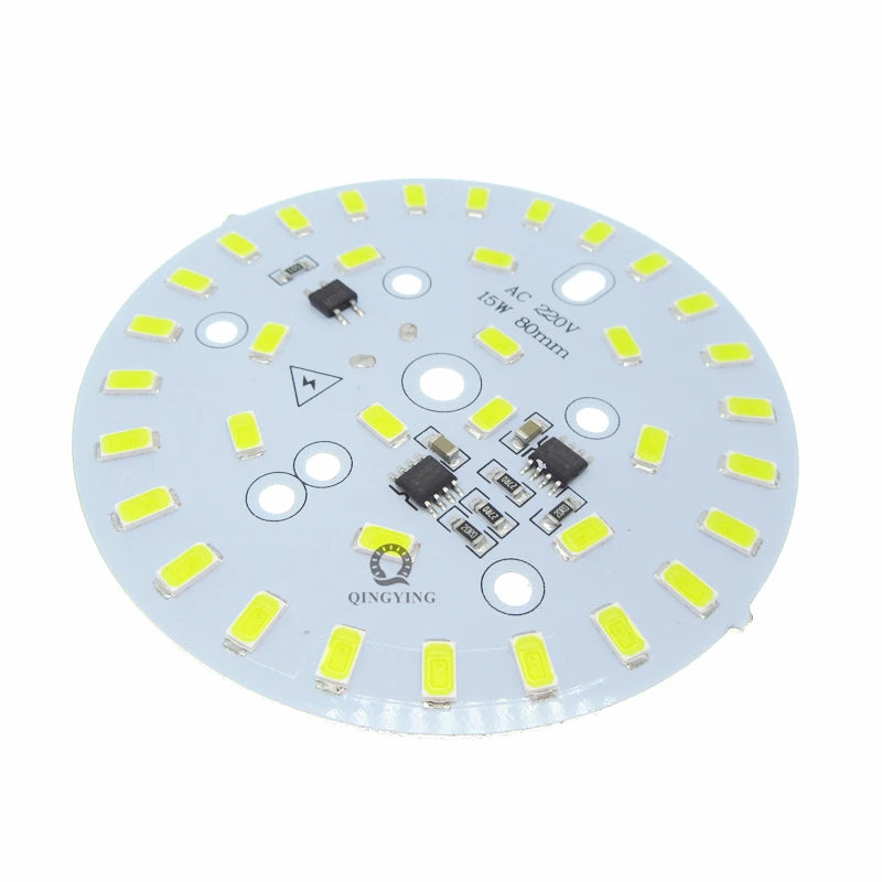 10pcs AC 220V LED PCB SMD5730 3W 5W 7W 10W 12W 15W 18W 24W Integrated IC Driver White/Warm White Light Source for LED Bulb