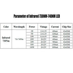 High Power LED Chip COB Infrared Integrated IR Light Lamp Diode Components 730Nm 850NM 940Nm for 3W-100W Emitter