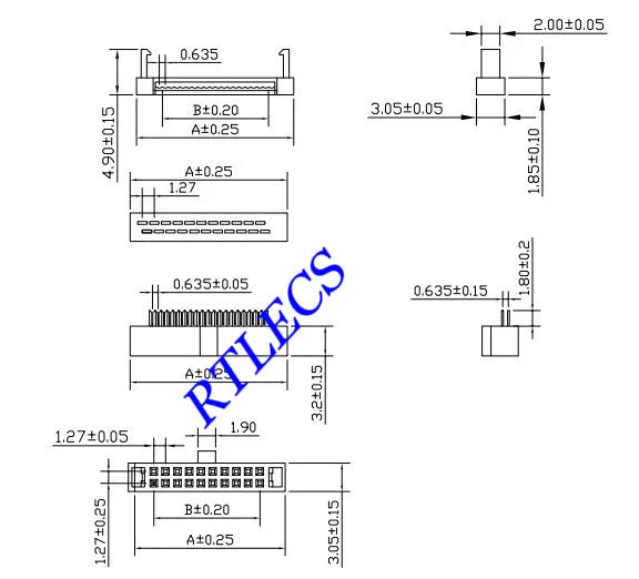 1Pcs 1.27 MM Pitch 6 8 10 12 14 16 20 24 26 30 34 40 44 50 60 80 Pin JTAG ISP DOWNLOAD Flat Ribbon Data Cable 30cm Length