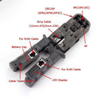 2 in 1 RJ45 Network LAN Cable Crimper Pliers Internet Tool Cable Tester Cable Pliers Set for Network RJ45 Tester Stripper