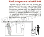 GEYA GRI8-01/02 Over / Under Current Monitoring Relay 10A Current Sensing Relay Din Rail Mounted Current Monitor AC/DC24V-240V