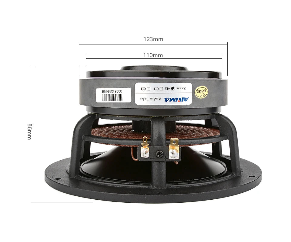 AIYIMA 1Pcs 6.5 Inch 100W Speaker 4 8 Ohm Midrange Woofer Sound Speaker Alto Bass Aluminum Ceramic Loudspeaker DIY Bookshelf